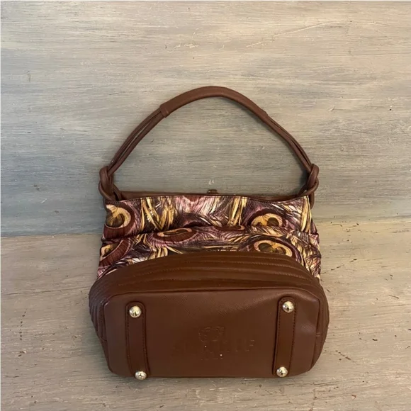 SHARIF LARGE PURSE PEACOCK  FEATHER PRINT - Picture 5 of 9